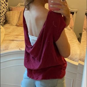 Free People Open Back Tee